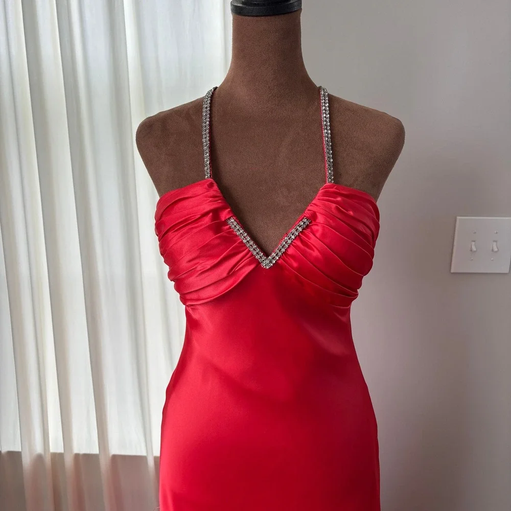 90s Vintage Cache Formal Dress 6 Rhinestone Old Hollywood Glam Homecoming Y2K